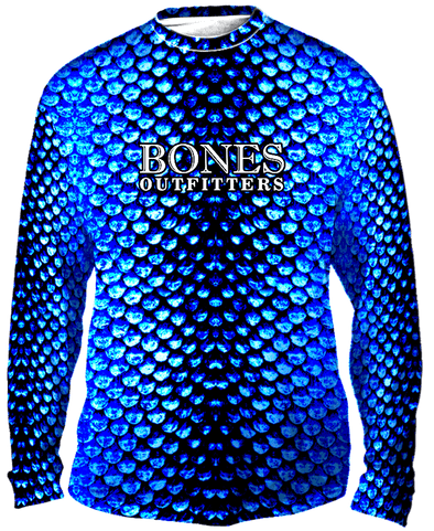 Bold Aqua Scales Long Sleeve - Bones Outfitters