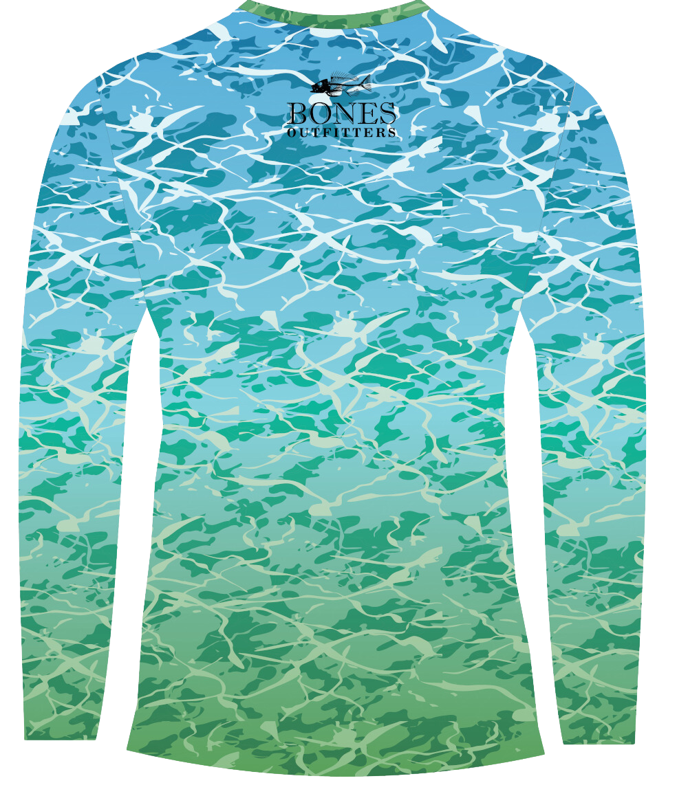 Bones Aqua Camo Long Sleeve - back