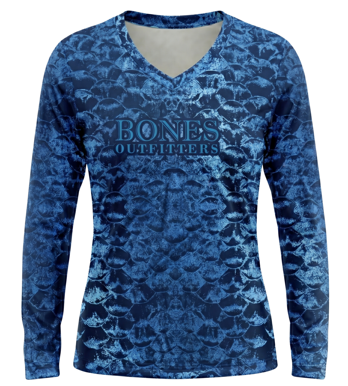 Women's Bold Silver Scales Long Sleeve - Bones Outfitters