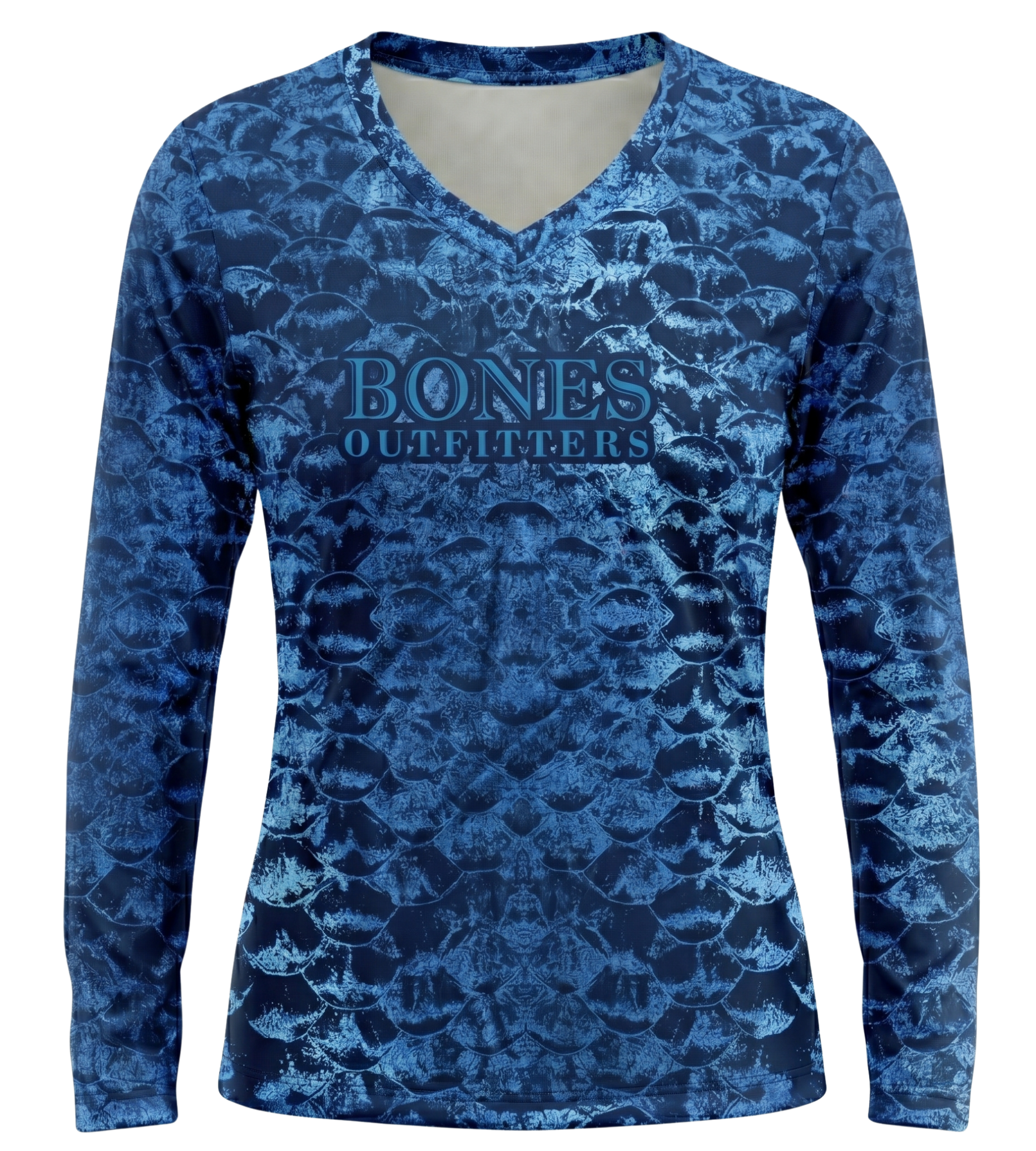 Women's Bold Silver Scales Long Sleeve - Bones Outfitters