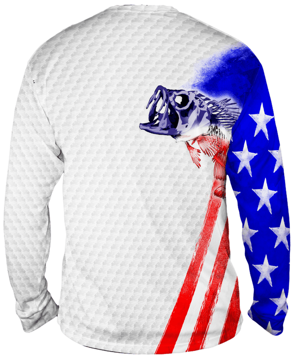 Bass Stars & Stripes Long Sleeve - Bones Outfitters