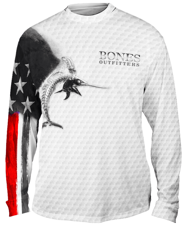 Billfish Stars & Stripes Long Sleeve Big & Tall - Bones Outfitters