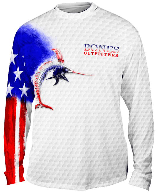Billfish Stars & Stripes Long Sleeve - Bones Outfitters