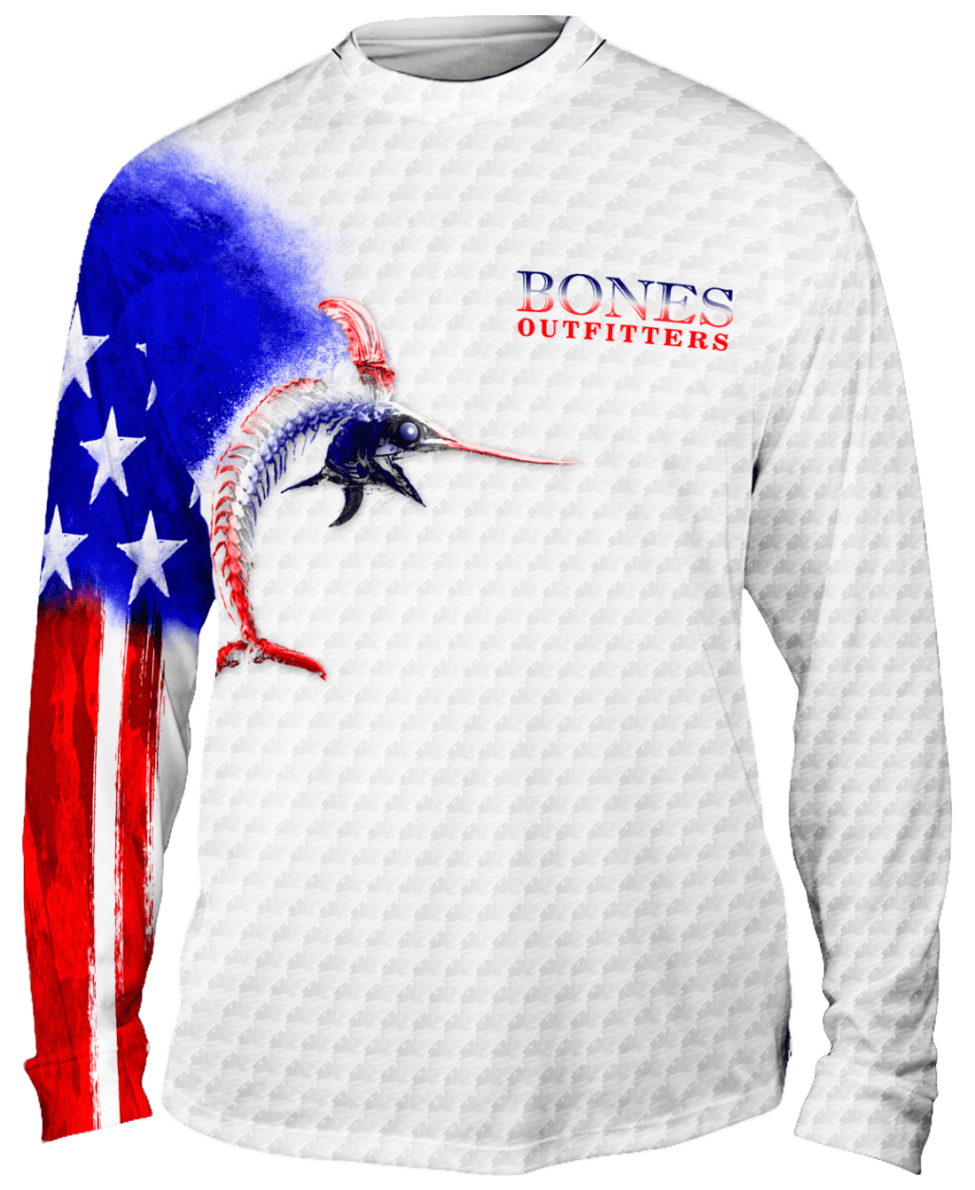 Billfish Stars & Stripes Long Sleeve Big & Tall - Bones Outfitters
