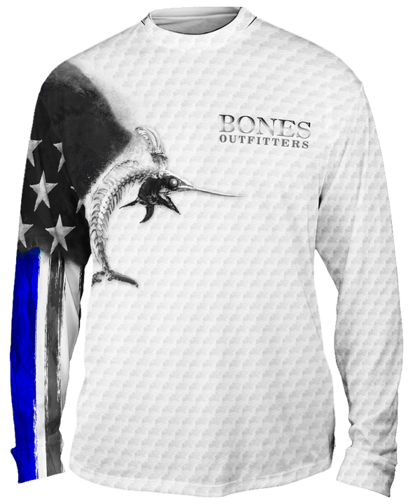 Billfish Stars & Stripes Active Duty Long Sleeve - Bones Outfitters