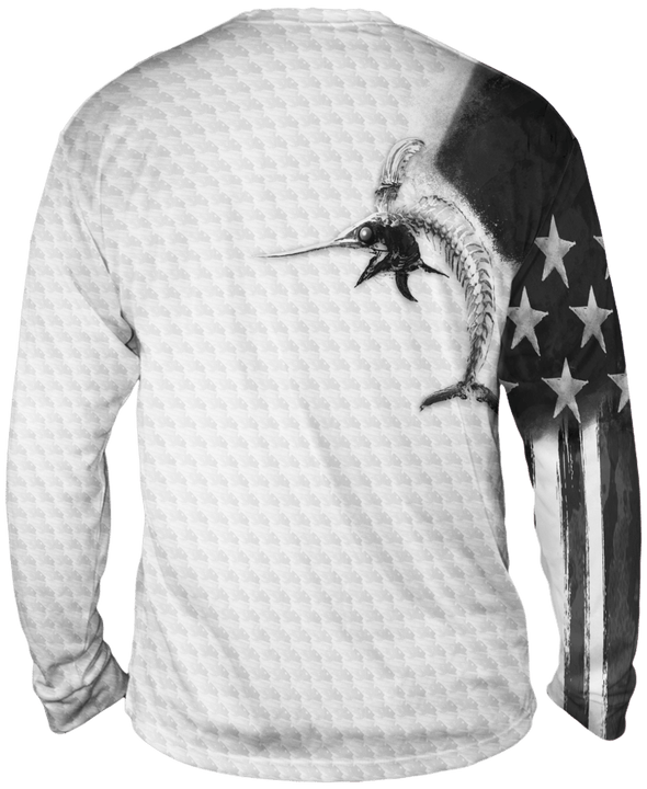 Billfish Stars & Stripes Active Duty Long Sleeve Big & Tall - Bones Outfitters
