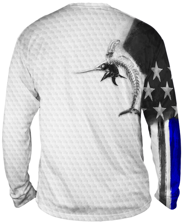 Billfish Stars & Stripes Active Duty Long Sleeve - Bones Outfitters