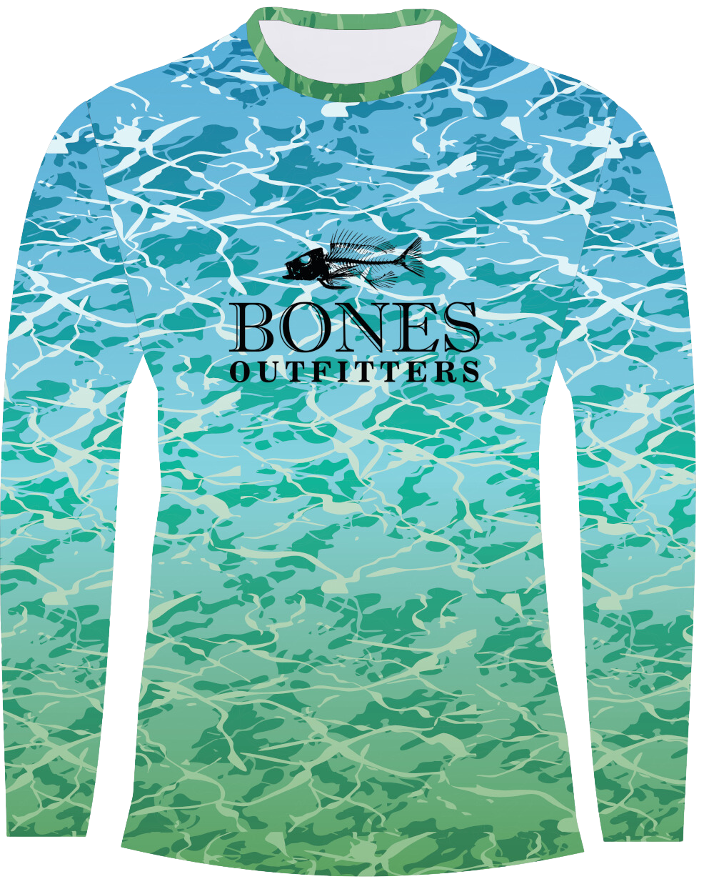 Bones Aqua Camo Long Sleeve - front