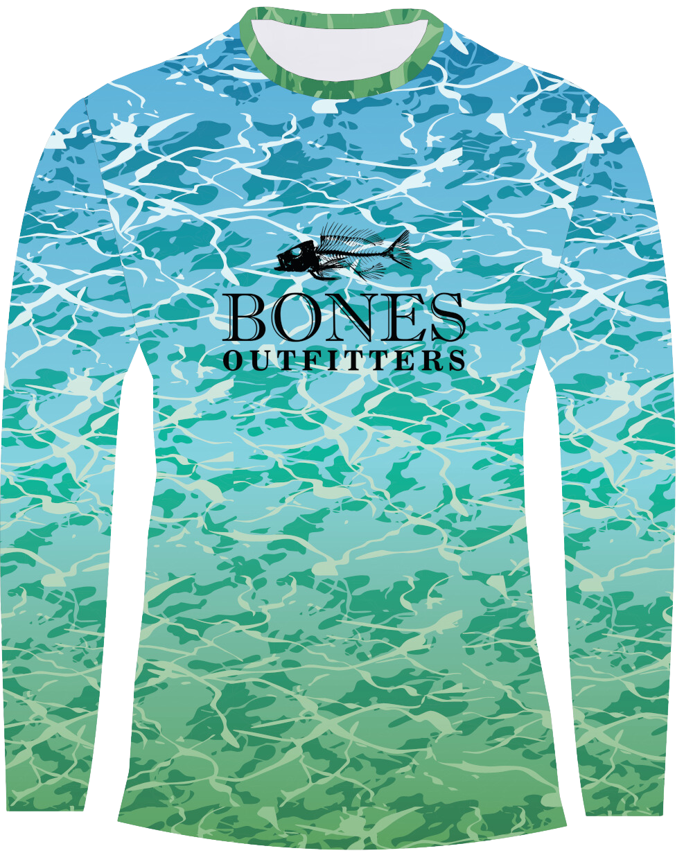 Bones Aqua Camo Long Sleeve X-Large