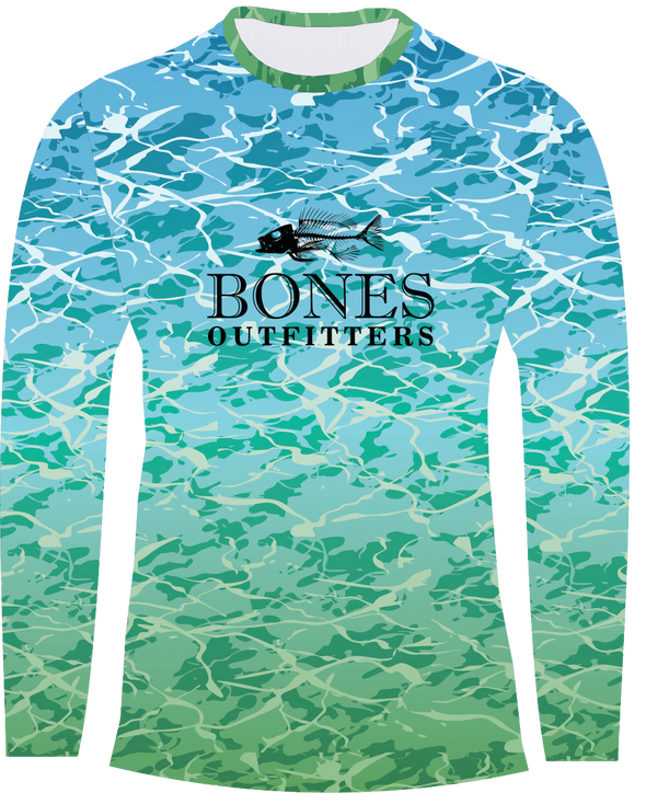 Bones Aqua Camo Long Sleeve - front