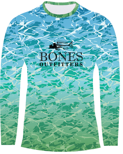 Bones Aqua Camo Long Sleeve - front