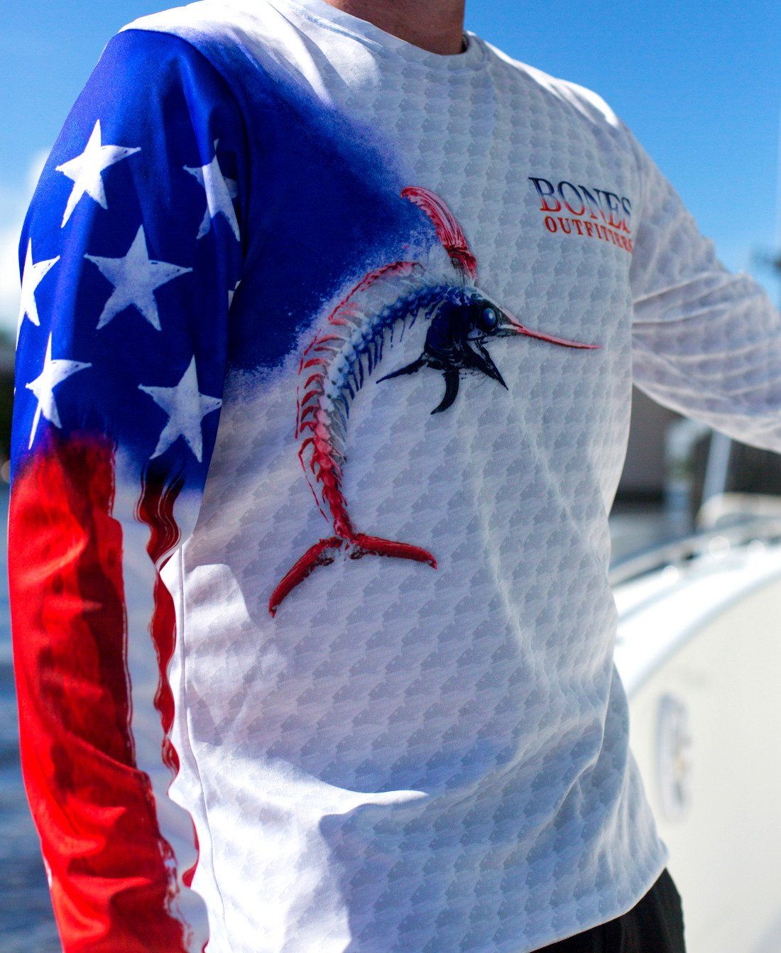 Billfish Stars & Stripes Long Sleeve - Bones Outfitters