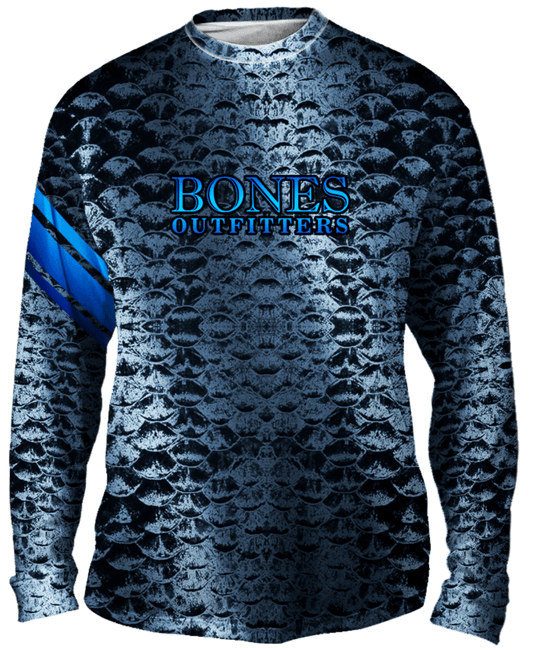 Bold Silver Scales Long Sleeve Big & Tall - Bones Outfitters