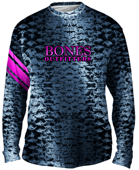 Bold Silver Scales Long Sleeve Big & Tall - Bones Outfitters