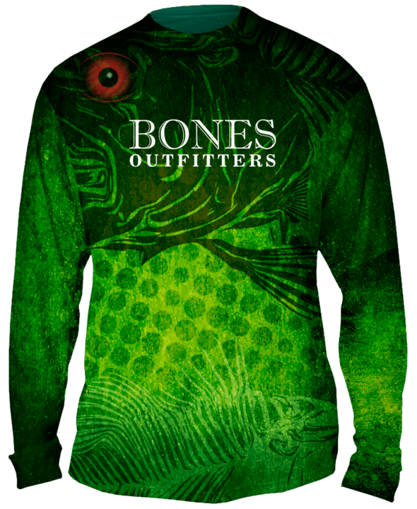 Red Eyes LargeMouth Bass Long Sleeve Big & Tall - Bones Outfitters