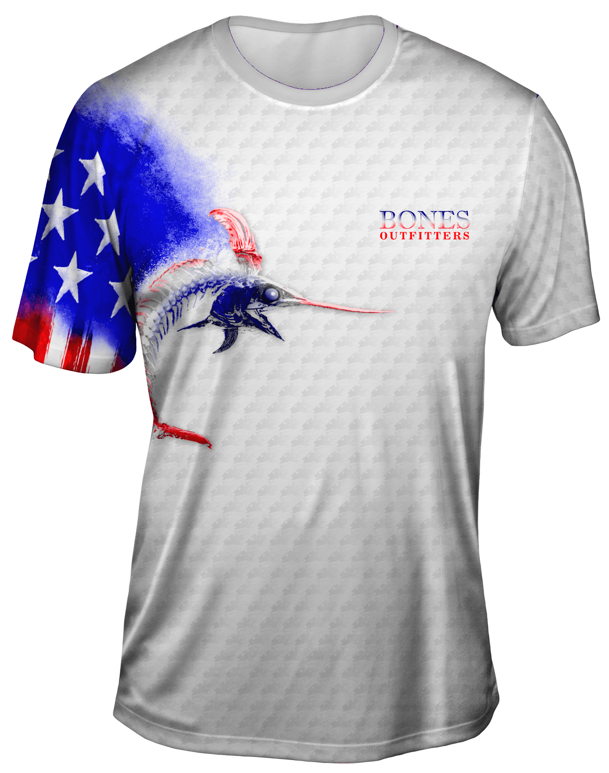 Billfish Stars & Stripes Short Sleeve Big & Tall - Bones Outfitters