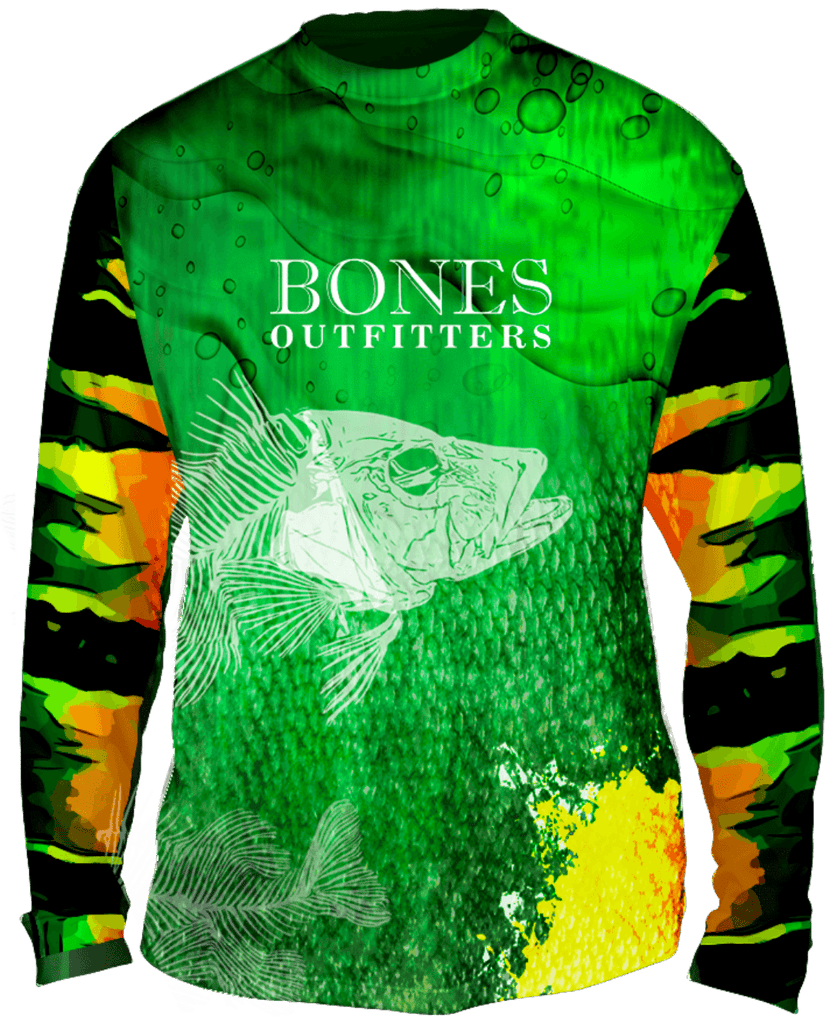 True Colors Peacock Bass Long Sleeve | Bones Outfitters X-Large