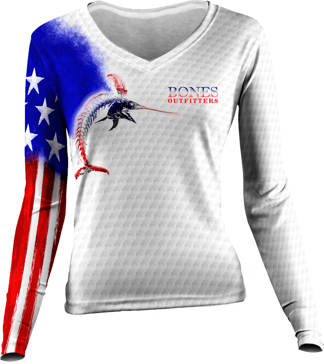 Womens Billfish Stars & Stripes Long Sleeve - Bones Outfitters
