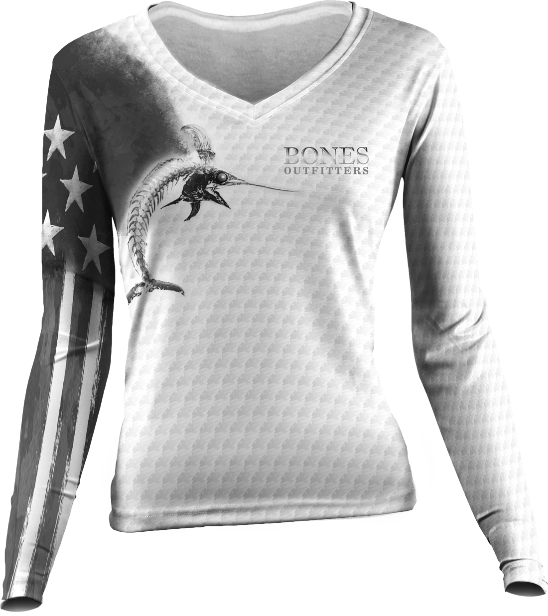 Womens Billfish Stars & Stripes Long Sleeve - Bones Outfitters